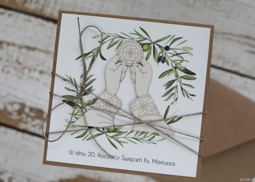 Kartka dla księdza z okazji święceń kapłańskich z personalizacją - rocznica święceń SORTE.pl