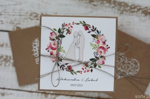 Niezwykła kartka ślubna z personalizacją - Kartka ślubna, koperta na pieniądze ręcznie robiona - od rodziców, chrzestnej, chrzestnego, świadkowej, świadka, itp.