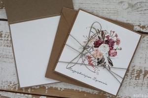 Ręcznie robiona kartka okolicznościowa "najlepsze życzenia"