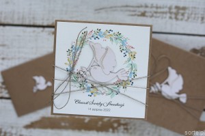 Kartka na chrzest personalizowana - prezent - pamiątka chrztu z życzeniami