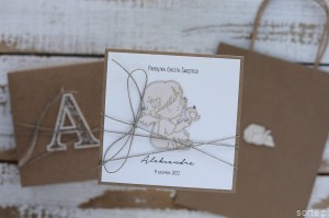 Kartka na chrzest personalizowana - prezent - pamiątka chrztu z życzeniami