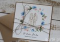 Ręcznie robiona kartka ślubna w dniu ślubu