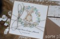Oryginalna kartka z personalizacją na chrzest dla chłopca - pomysł na personalizowany prezent na chrzciny - pamiątka chrztu ręcznie robiona od matki chrzestnej, ojca chrzestnego + najpiękniejsze życzenia