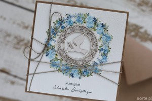 Wyjątkowa kartka ręcznie robiona na chrzest święty dla chłopca, prezent/pamiątka chrztu + najpiękniejsze życzenia