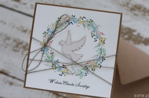 Wyjątkowa kartka ręcznie robiona na chrzest święty dla chłopca, prezent/pamiątka chrztu + najpiękniejsze życzenia