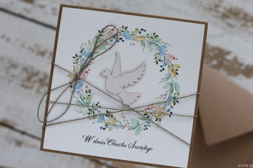 Wyjątkowa kartka ręcznie robiona na chrzest święty dla chłopca, prezent/pamiątka chrztu + najpiękniejsze życzenia