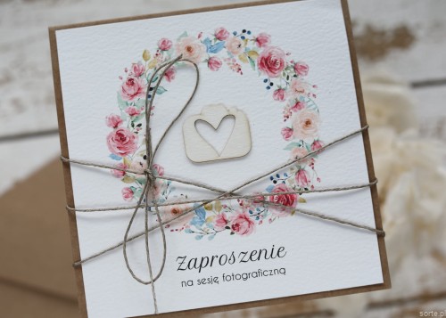 Voucher - zaproszenie na sesję fotograficzną - handmade