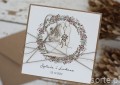 Personalizowany prezent - wyjątkowa kartka ślubna ręcznie robiona w stylu boho na ślub pomysł prezent ślubny z personalizacją + personalizowane najpiękniejsze życzenia ślubne od rodziców, matki chrzestnej, ojca chrzestnego, świadków - Wedding Card