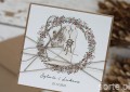 Personalizowany prezent - wyjątkowa kartka ślubna ręcznie robiona w stylu boho na ślub pomysł prezent ślubny z personalizacją + personalizowane najpiękniejsze życzenia ślubne od rodziców, matki chrzestnej, ojca chrzestnego, świadków - Wedding Card