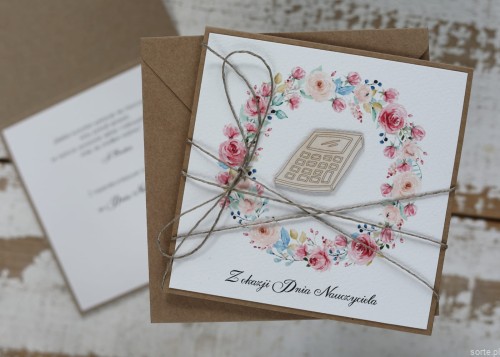 Ręcznie robiona kartka dla nauczyciela -prezent dzień nauczyciela