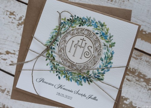 Wyjątkowa kartka na komunię, pamiątka komunii dla chłopca z personalizacją + najpiękniejsze życzenia