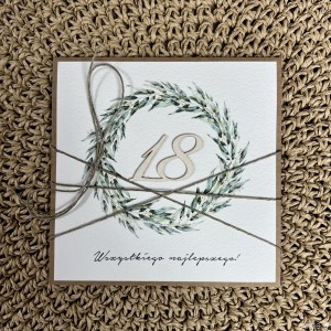 Ręcznie robiona kartka na 18 urodziny dla chłopaka, osiemnastka - pomysł na prezent życzenia na osiemnastkę