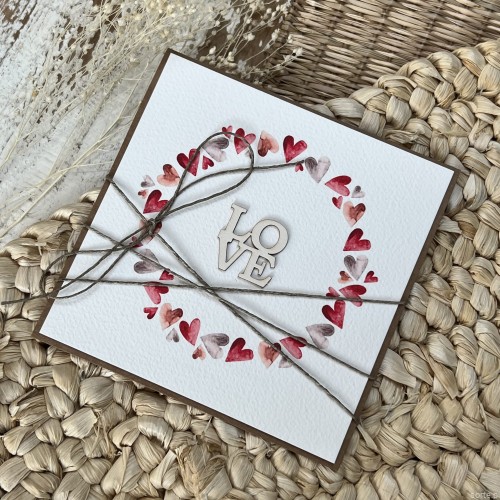 Wyjątkowa kartka na walentynki - walentynka z sercem