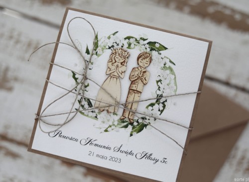 Zaproszenie na komunię dla wychowawczyni, wychowawcy, nauczyciela, księdza, katechetki