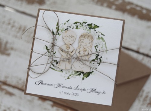 Zaproszenie na komunię dla wychowawczyni, wychowawcy, nauczyciela, księdza, katechetki