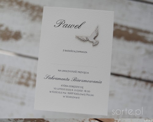 Oryginalne zaproszenia na bierzmowanie