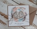 Personalizowany prezent - wyjątkowa kartka boho ręcznie robiona na 40 urodziny, pomysł na prezent na czterdziestkę z personalizacją dla kobiety + personalizowane najpiękniejsze życzenia urodzinowe