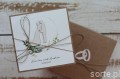 Handmade boho wedding card with personalization