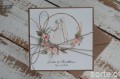Handmade boho wedding card with personalization