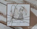 Handmade boho wedding card with personalization