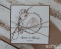 Handmade boho wedding card with personalization