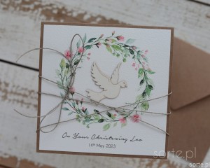Handmade Christening  card with personalization
