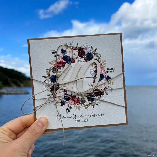 Personalizowany prezent - kartka ręcznie robiona na 40 urodziny, pomysł na prezent na czterdziestkę z personalizacją dla kobiety, mężczyzny + personalizowane najpiękniejsze życzenia urodzinowe