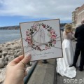 Wyjątkowa personalizowana kartka ślubna ręcznie robiona boho życzenia na ślub od świadkowej