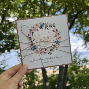 Kartka ślubna z cytatem Bez miłości wszystko jest niczym