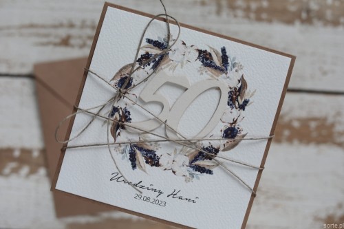 Personalizowany prezent - wyjątkowa kartka ręcznie robiona na 50 urodziny, pomysł na prezent na pięćdziesiątkę z personalizacją dla kobiety, mężczyzny + personalizowane najpiękniejsze życzenia urodzinowe