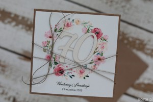 Personalizowany prezent - wyjątkowa kartka ręcznie robiona na 70 urodziny, pomysł na prezent na siedemdziesiątkę z personalizacją dla kobiety + personalizowane najpiękniejsze życzenia urodzinowe 