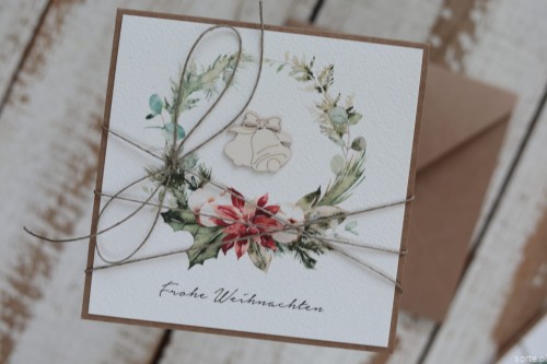 Wyjątkowa ręcznie robiona kartka świąteczna na Boże Narodzenie - Frote Weihnachten