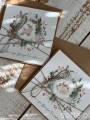 Kartka na święta na Boże Narodzenie ręcznie robiona - zestaw 2 kartki handmade + najpiękniejsze życzenia świąteczne