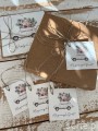 Zawieszki świąteczne etykiety, tagi do prezentów - zestaw 4 szt.
