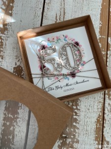 Wyjątkowa kartka ręcznie robiona z okazji 50 rocznicy ślubu z personalizacją + najpiękniejsze życzenia na rocznicę ślubu