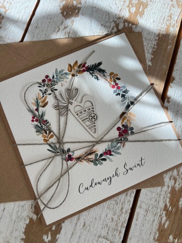 Wyjątkowa ręcznie robiona kartka świąteczna na Boże Narodzenie na piękne życzenia świąteczne - prezent 2.jpeg