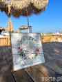 Kartka na ślub boho młoda para ręcznie robiona