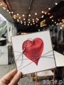 Wyjątkowa ręcznie robiona kartka na walentynki - walentynka z sercem