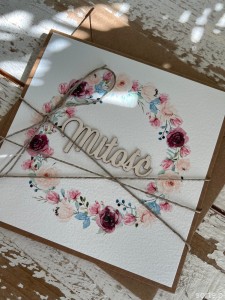 Kartka ślubna boho życzenia na ślub Miłość, idealny dodatek do prezentu ślubnego