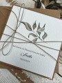 Wyjątkowe personalizowane minimalistyczne ręcznie robione zaproszenia na komunię z gałązką E