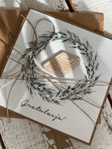 Ręcznie robiona kartka gratulacje z okazji uzyskania absolutorium obrony pracy licencjackiej, magisterskiej, doktorskiej dla matematyka