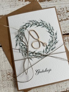 Ręcznie robiona Kartka A5 Gratulacje dla lekarza 