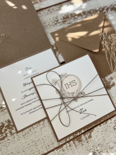 Najpiękniejsze zaproszenia komunijne z personalizacją hit - ręcznie robione