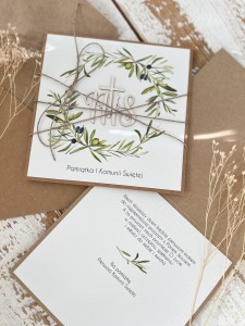 Kartka na komunię - pamiątka komunii ręcznie robiona pomysł na prezent komunijny - Pierwsza Komunia Święta najpiękniejsze życzenia komunijne