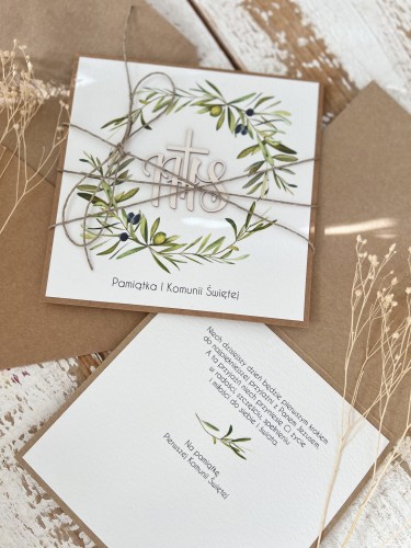 Kartka na komunię - pamiątka komunii ręcznie robiona pomysł na prezent komunijny - Pierwsza Komunia Święta najpiękniejsze życzenia komunijne