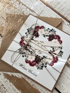 Kartka ręcznie robiona urodzinowa, na urodziny dla lotnika, pilota samolot, z samolotem - życzenia 