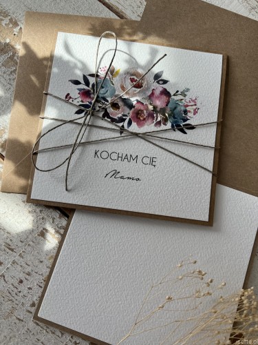 Ręcznie robiona kartka na dzień matki, dla mamy - Kocham Cię Mamo