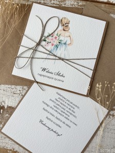 Ręcznie robiona kartka okolicznościowa na ślub życzenia ślubne