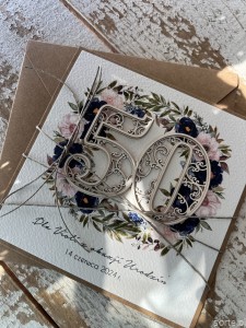 Wyjątkowa kartka ręcznie robiona na 50 urodziny prezent na pięćdziesiątkę z personalizacją  najpiękniejsze życzenia urodzinowe