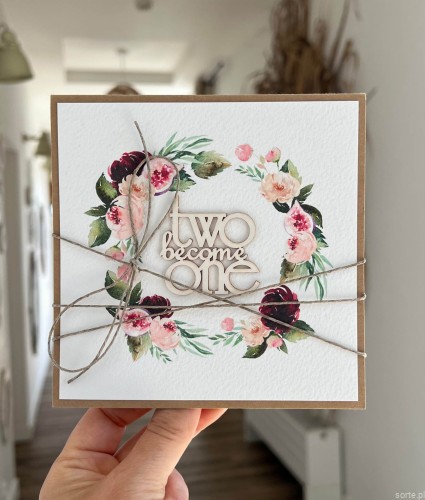 Kartka ślubna twobecomeone handmade wedding card